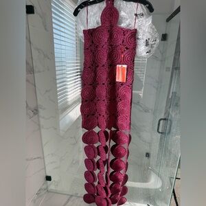 Simon Miller Deep Pink Crochet Top